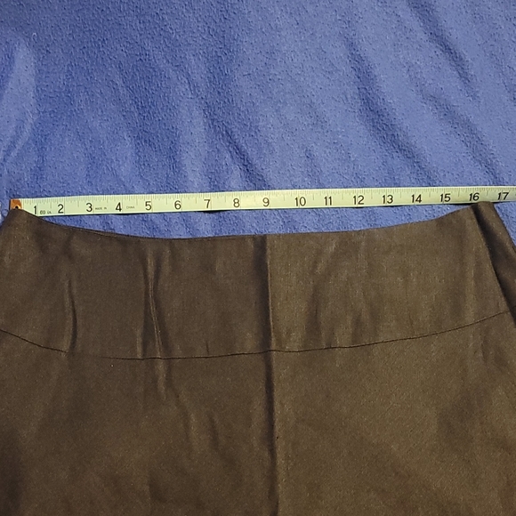 Black Embroidered Linen A-Line Skirt - Picture 7 of 7